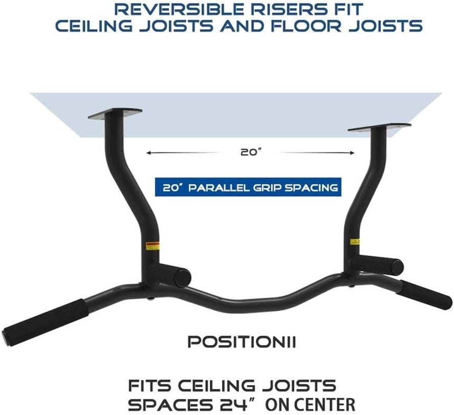 チンアップバーホームスチール水平バーウォールマウントマルチハンドルエクササイズストレングストレーニングフィットネス機器安全荷重300kg(スタイル1) - 이미지 4