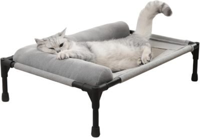 Birdusunce犬のベッド、犬のベッド – 枕とメッシュのある犬のベッドの外|猫用の取り外し可能なペット家具屋内キャンプパティオサンバストトレーニングトレーニング
