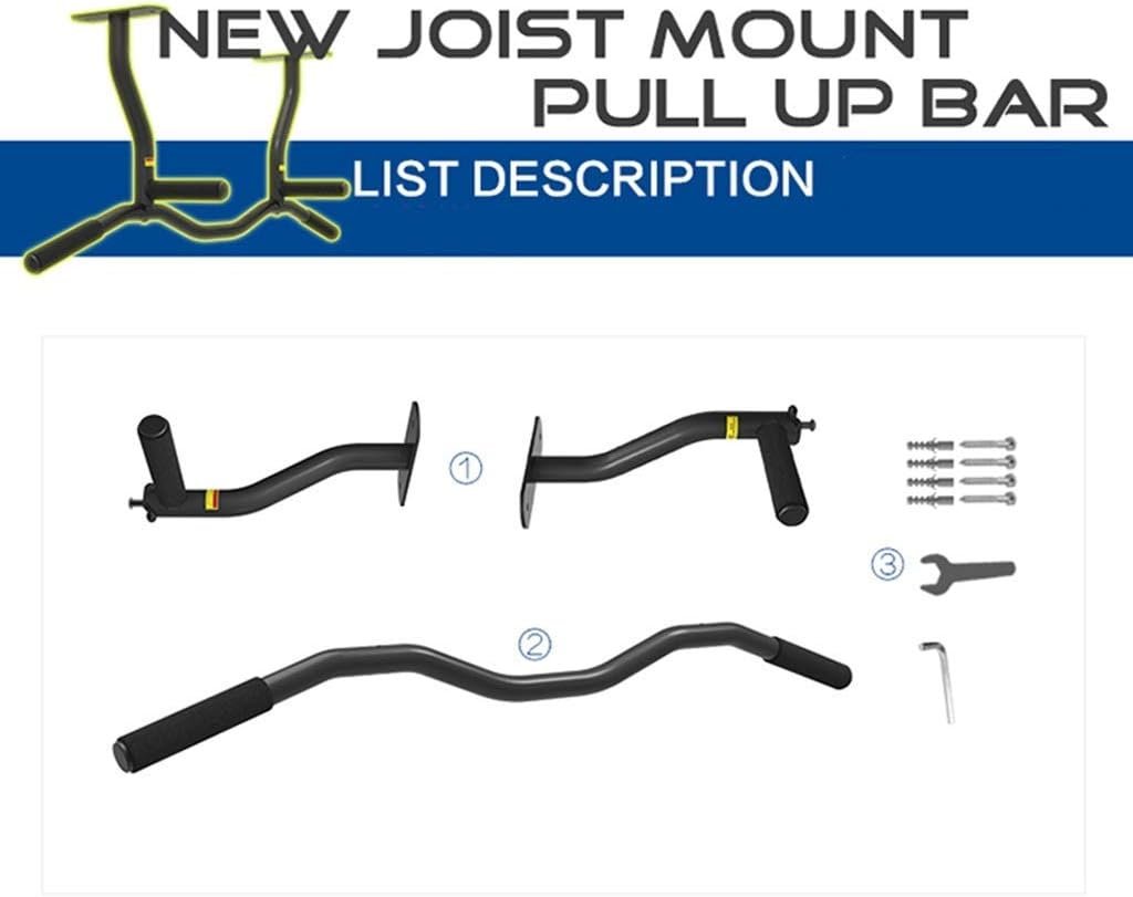 チンアップバーホームスチール水平バーウォールマウントマルチハンドルエクササイズストレングストレーニングフィットネス機器安全荷重300kg(スタイル1) - 이미지 6