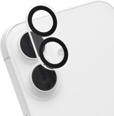 iFace iPhone 16 / 16 Plus Dedicated Camera Lens Protective Cover Tempered Glass (Clear) [iPhone16 iPhone16 Plus 16 Plus Camera Lens Protector, Camera Lens Cover, Camera Film, Camera Lens Protection,