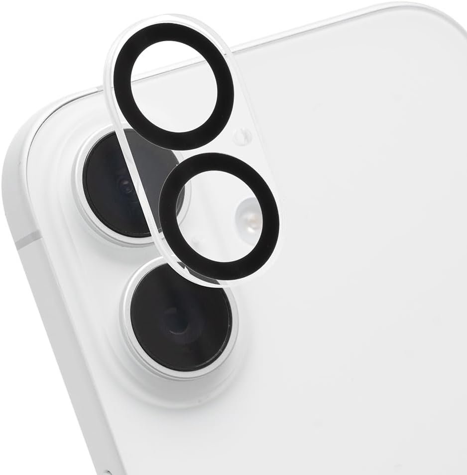 iFace iPhone 16 / 16 Plus Dedicated Camera Lens Protective Cover Tempered Glass (Clear) [iPhone16 iPhone16 Plus 16 Plus Camera Lens Protector, Camera Lens Cover, Camera Film, Camera Lens Protection,