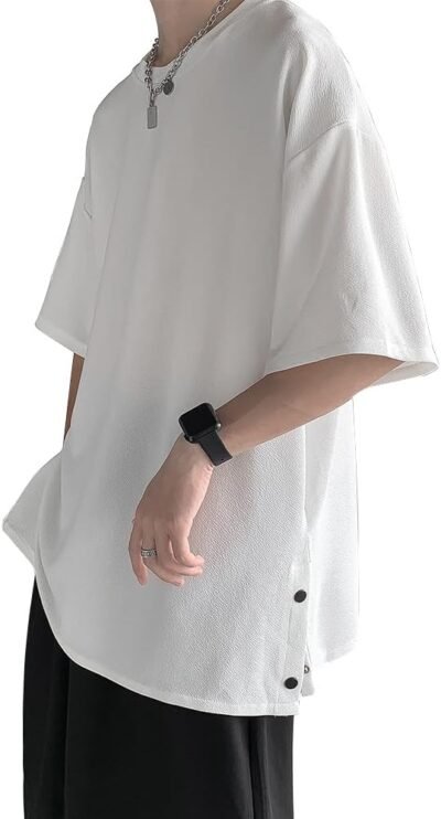Goodfeel Men’s Summer Clothing、Big Tシャツ、半袖、軽量、柔らかく、ソリッド、快適、通気性、スタイリッシュ、ストリート、カジュアル、大きなシルエット、人気、衣料品シャツ