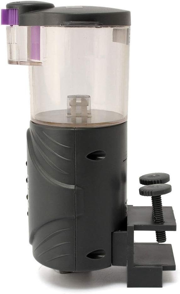 魚の自動フィーダー水槽タイマーフィッシュクッキングフィーダー給餌ツール自動魚フィッシュフィッシュフィッシュフィーチャーホリデーウィークエンドフィーダー(色:灰色、サイズ:8x6.5x16cm) - 이미지 3