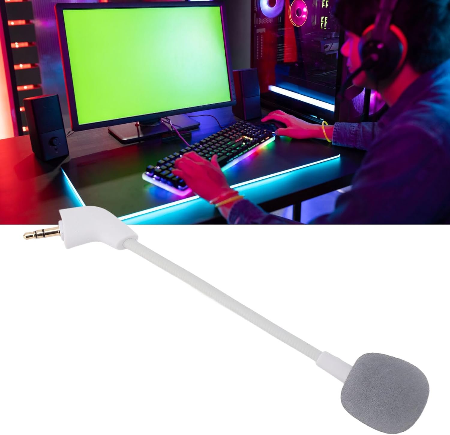 Hyperx Cloud IIゲーミングヘッドセットのキングストンのマイクの交換、全方向性デタッチ可能なマイクブーム、Hyperx Cloud IIのためのKingstonの3.5mmプラグ - 이미지 4
