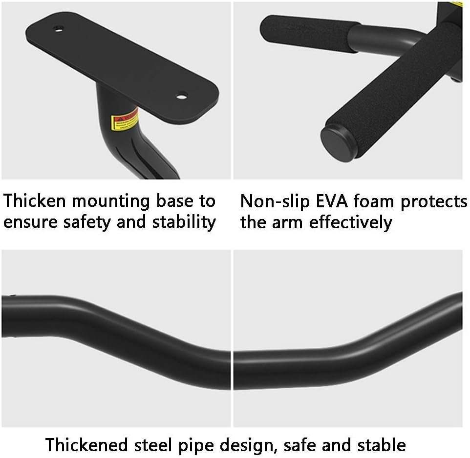 チンアップバーホームスチール水平バーウォールマウントマルチハンドルエクササイズストレングストレーニングフィットネス機器安全荷重300kg(スタイル1) - 이미지 3