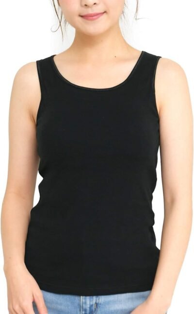 Laulea Akoakoa Women’s Tank Top、100%綿、インナーカップ、パッド入り、なし、シンプル、プレーン