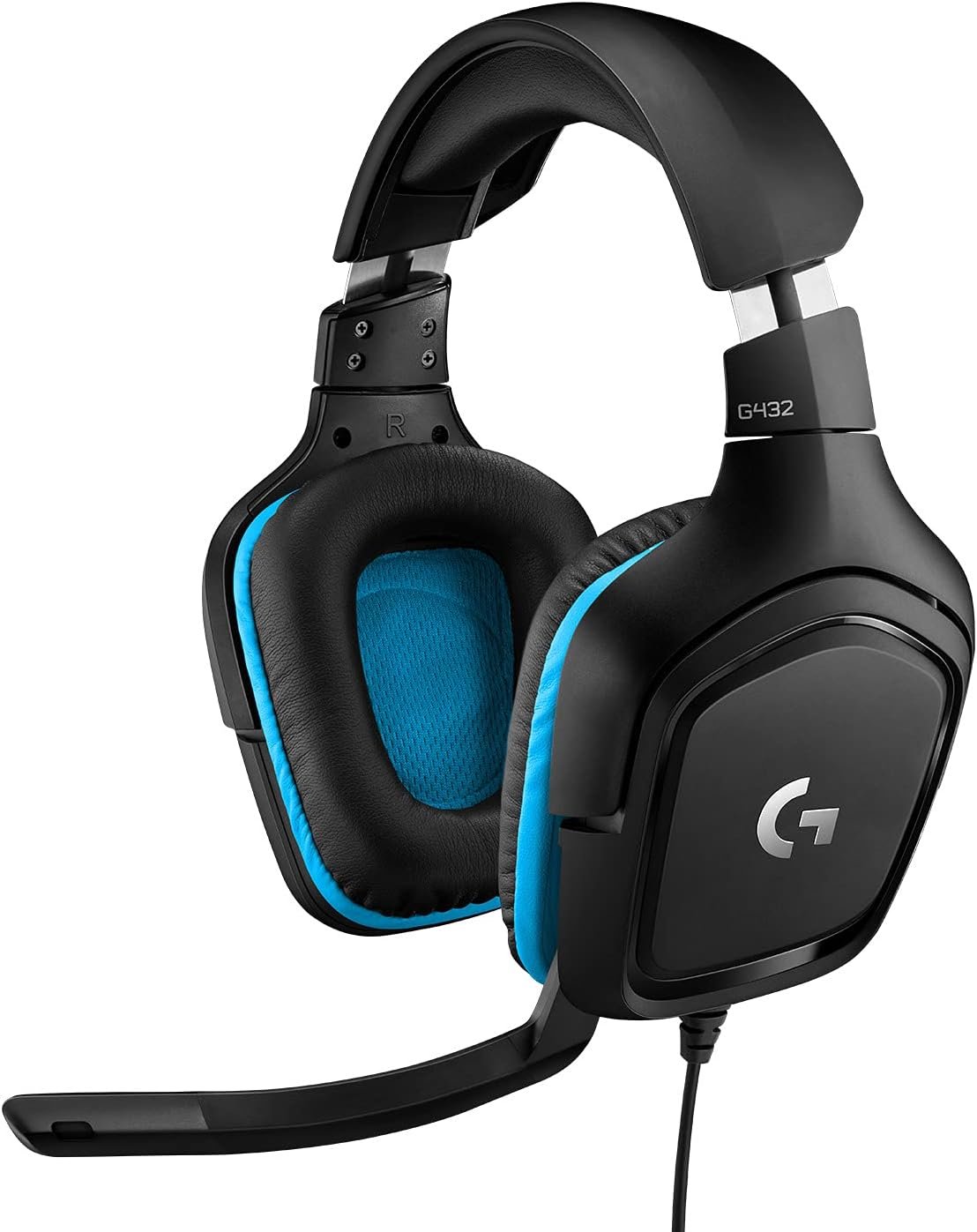Logitech G432バイノーラルヘッドバンドブラック、青 - 이미지 4