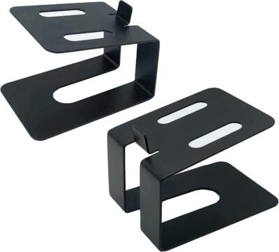 Yipyonスピーカースタンド、スピーカースタンド、小さな卓上、本棚スピーカー、デスクトップスピーカースタンド、5°特別なティルトデザイン [Pair of 2]