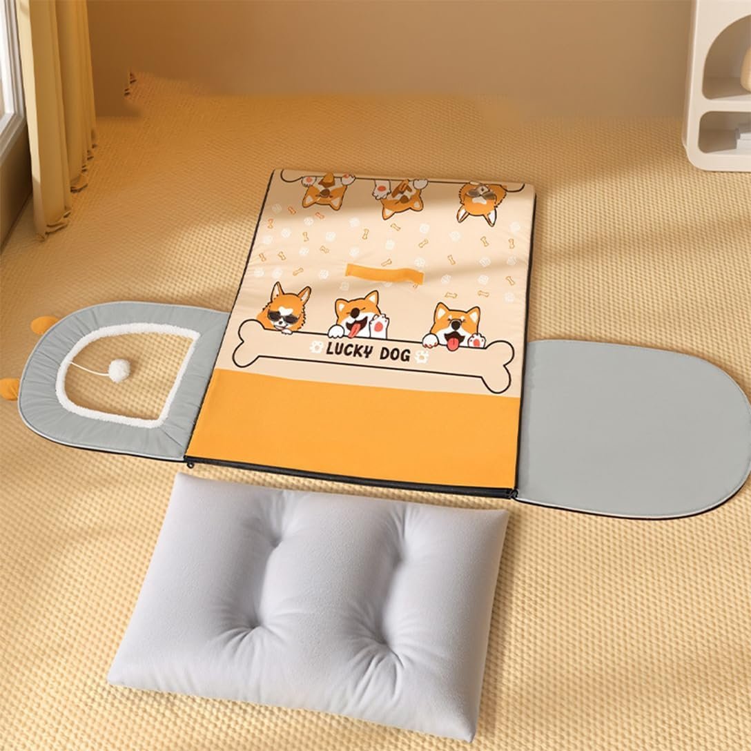 犬のベッド、犬小屋、猫の家、ペットベッド、ペットハウス、ドーム型、ペットクッション、犬と猫用、寝室、サーマル、暖かい、取り外し可能、ペット用品、ふわふわ、洗濯物、冬、滑り止め、滑り止め、保護 - 이미지 6