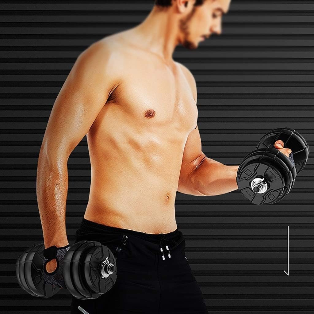 ダンベルマッスルトレーニング機器フィットネス機器調整可能な分解ダンベル多機能2-in-1フィットネスバーベルデュアルユーススーツジムダンベル - 이미지 5