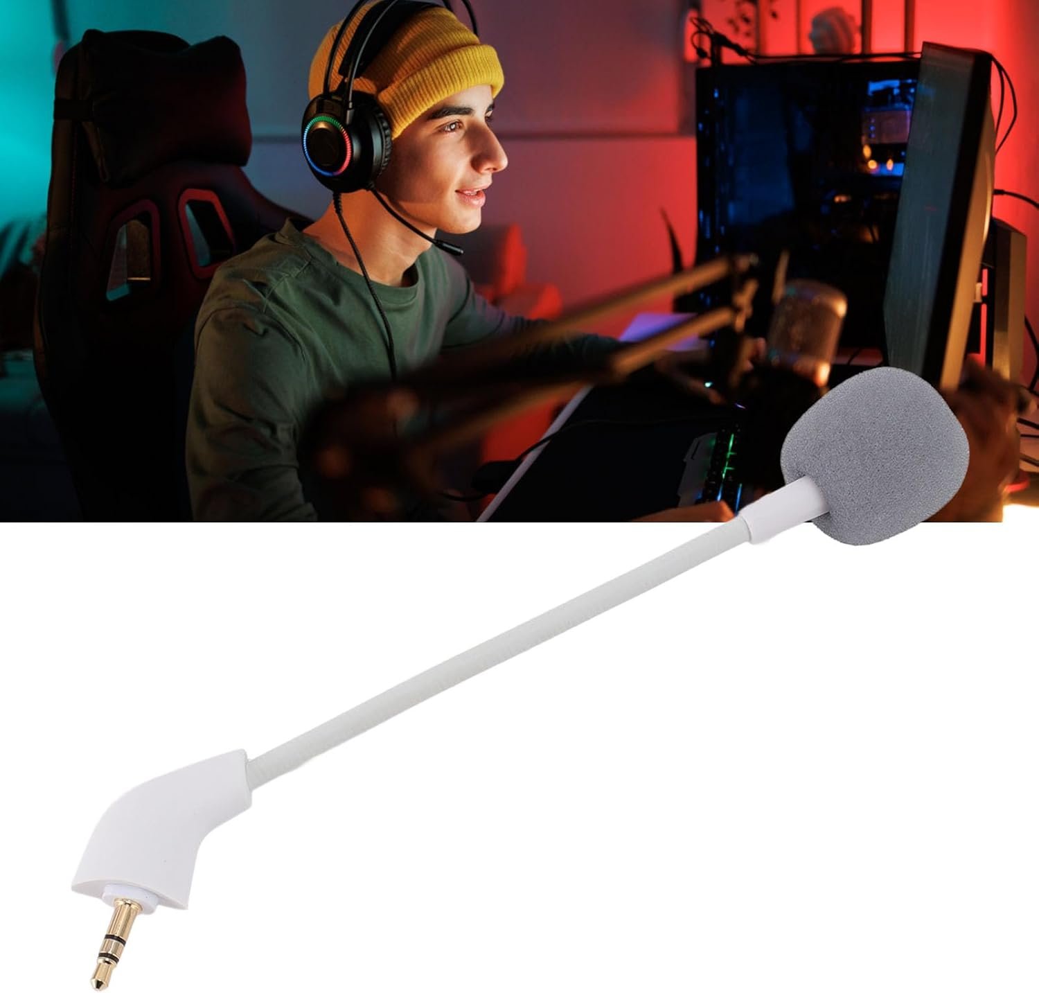Hyperx Cloud IIゲーミングヘッドセットのキングストンのマイクの交換、全方向性デタッチ可能なマイクブーム、Hyperx Cloud IIのためのKingstonの3.5mmプラグ - 이미지 5