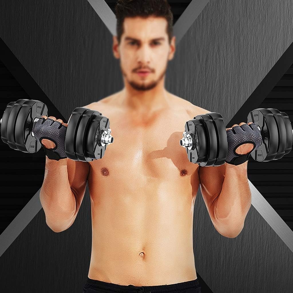 ダンベルマッスルトレーニング機器フィットネス機器調整可能な分解ダンベル多機能2-in-1フィットネスバーベルデュアルユーススーツジムダンベル - 이미지 6