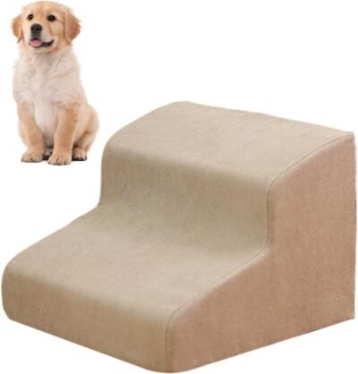 Dtharen Dog Staircase、ベッド用の犬用ランプ、滑り止めの小型犬ランプ、30cm洗えるペット製品、ベッド用の取り外し可能な古い猫家具、ソファ、ソファ
