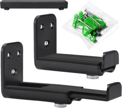 Soundbar -Montageブラケット、調整可能なサウンドバーマウント調整可能な深さとアンチフォール深度のサウンドラックへ。