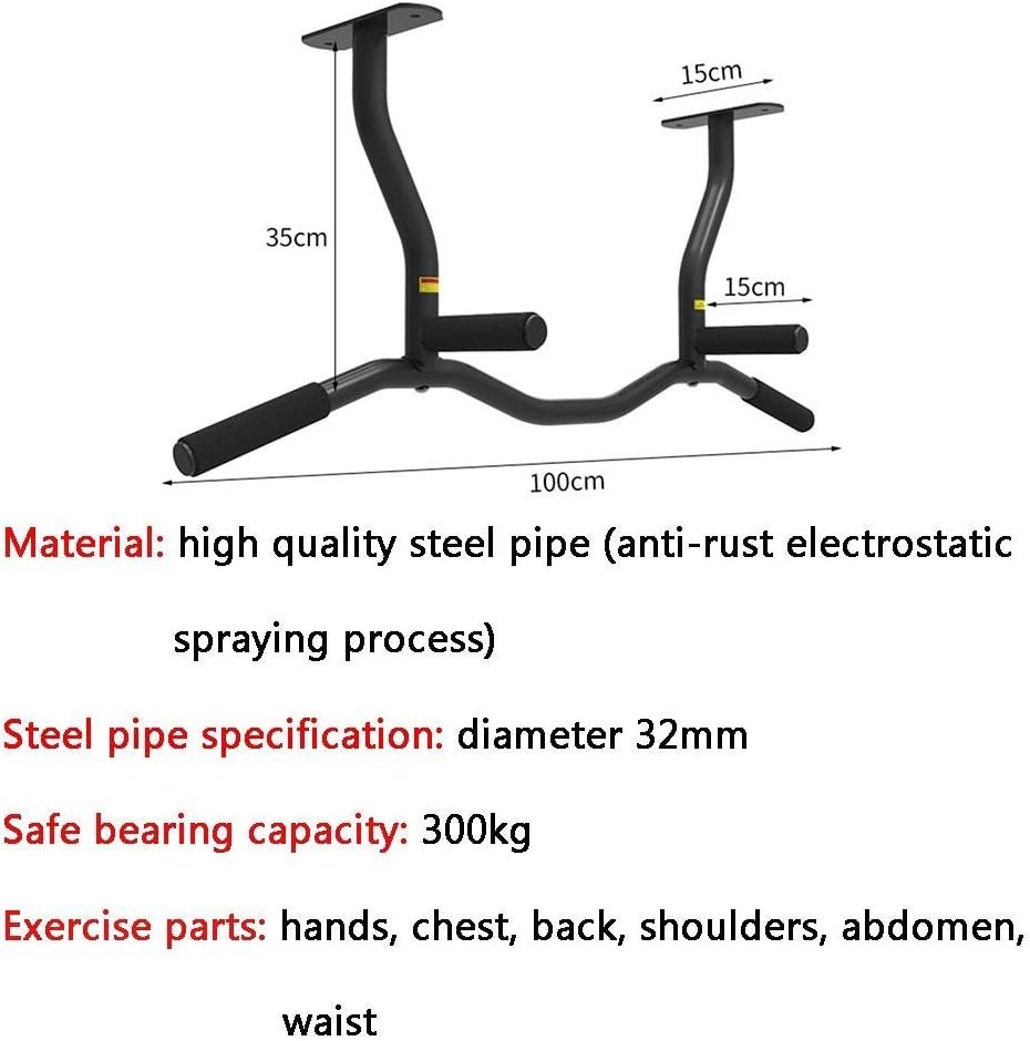 チンアップバーホームスチール水平バーウォールマウントマルチハンドルエクササイズストレングストレーニングフィットネス機器安全荷重300kg(スタイル1) - 이미지 7