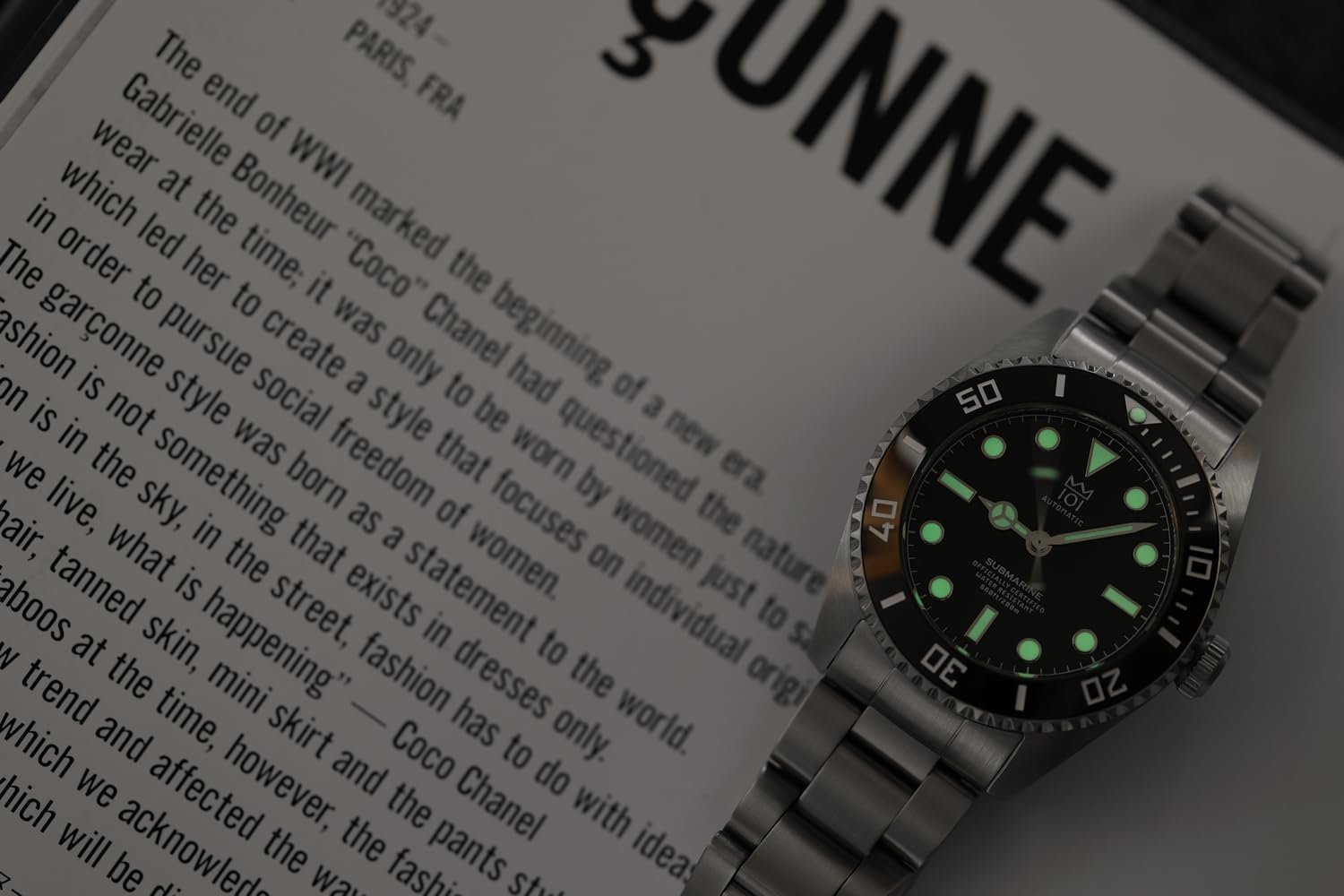 Hyakuichi 101 No.16n Hyakuichi 1.5インチ(38 mm)20 ATM耐水性自動ダイバーウォッチセラミックベゼル非日付メカニカルリストウォッチ自動黒人男性女性ユニセックス、ブラック、クラシック - 이미지 3