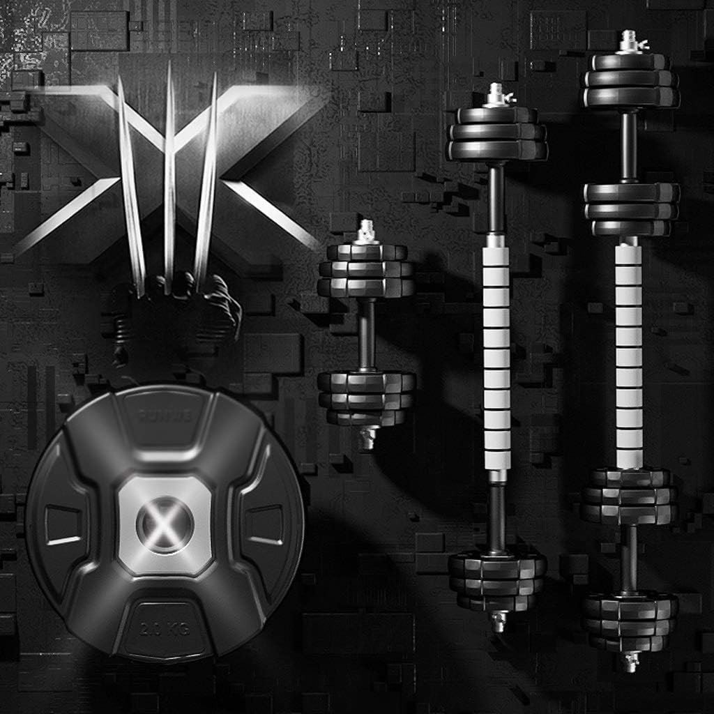 ダンベルマッスルトレーニング機器フィットネス機器調整可能な分解ダンベル多機能2-in-1フィットネスバーベルデュアルユーススーツジムダンベル - 이미지 4