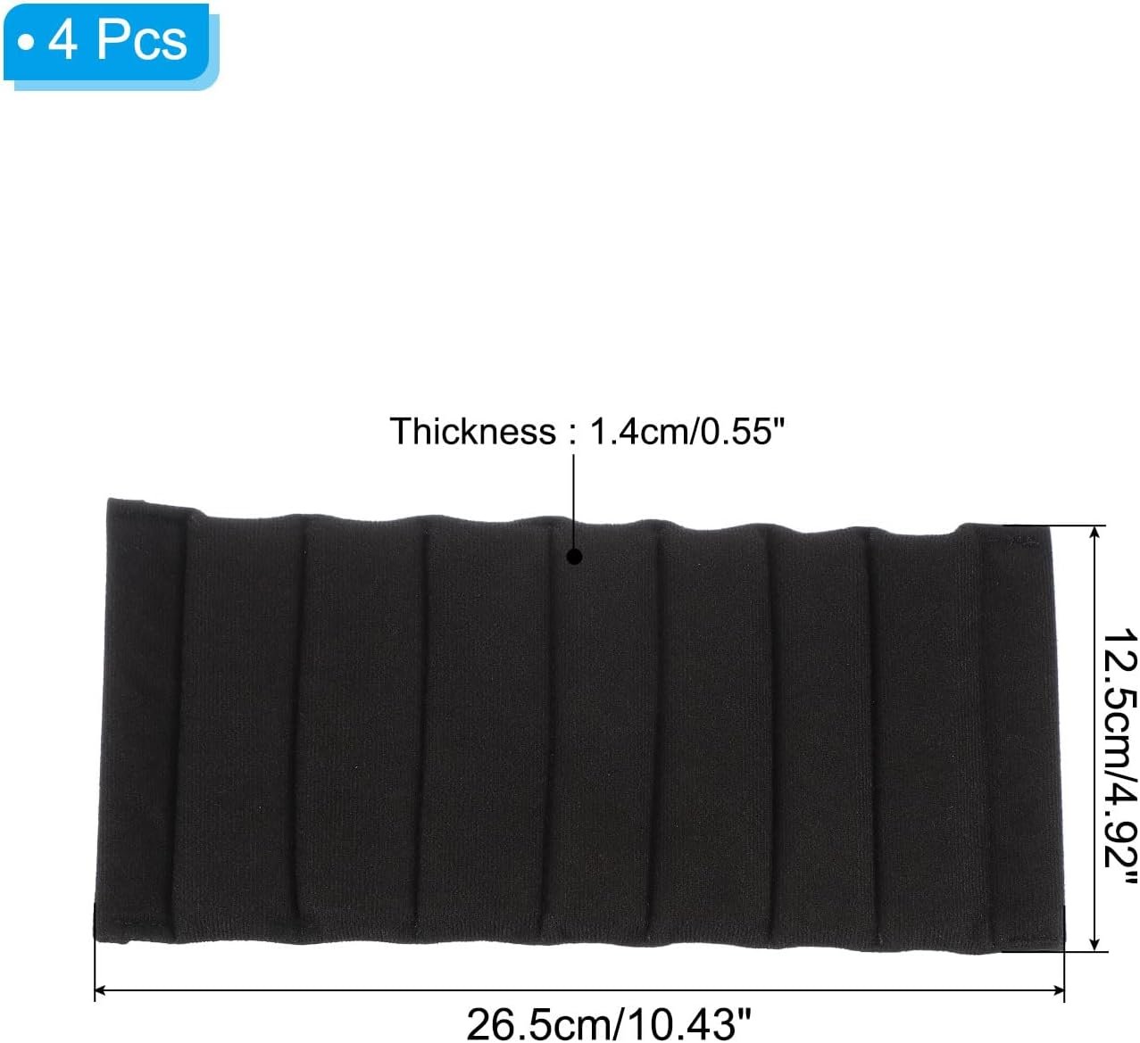 パティキルカメラバッグディバイダー4 PCS 10.43 "x4.92" x0.55 "衝撃カメラバッグインサートセパレーターパッド保護レンズブラックディバイダークッションニコンカメラDSLR - 이미지 2