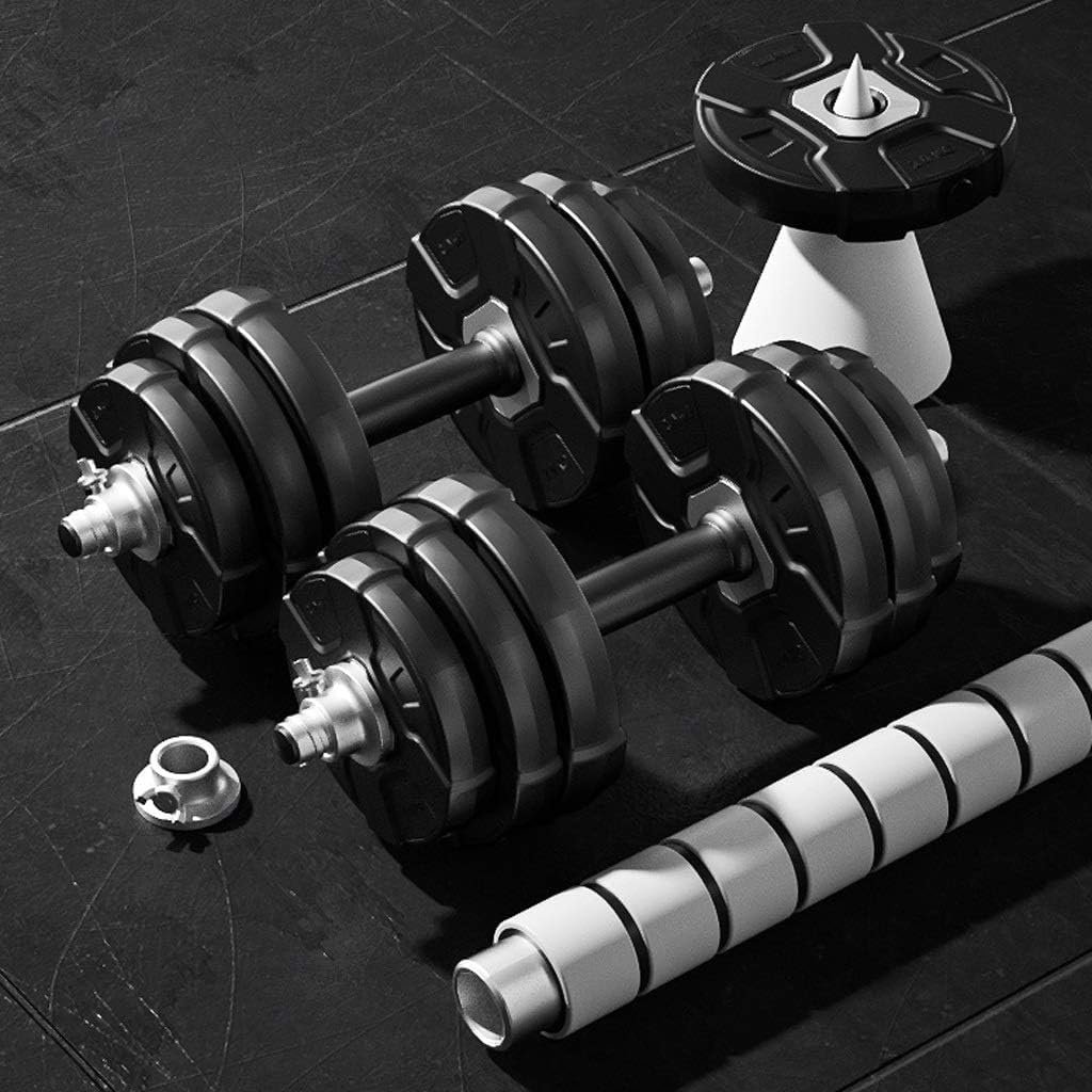 ダンベルマッスルトレーニング機器フィットネス機器調整可能な分解ダンベル多機能2-in-1フィットネスバーベルデュアルユーススーツジムダンベル - 이미지 2