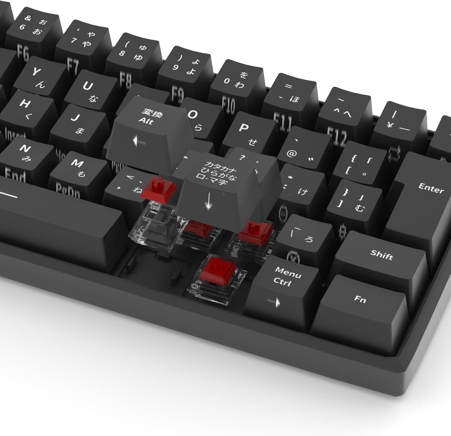 KIMOCA Wireless Mechanical Keyboard, Japanese Layout, Mechanical Gaming Keyboard, 63 Keys, Compact, Bluetooth, Wireless, USB, Wired, 2.4G, Waterproof, Rechargeable, RGB LED Backlight, For - 이미지 3