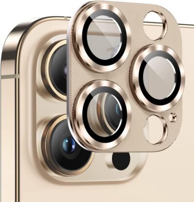 iPhone 13 Pro/iPhone 13 Pro Maxカメラフィルム用iPhone 13 Pro/iPhone 13 Pro Max Camera Protective Film Shockproof過剰露出アルミニウム合金カメラ（金）