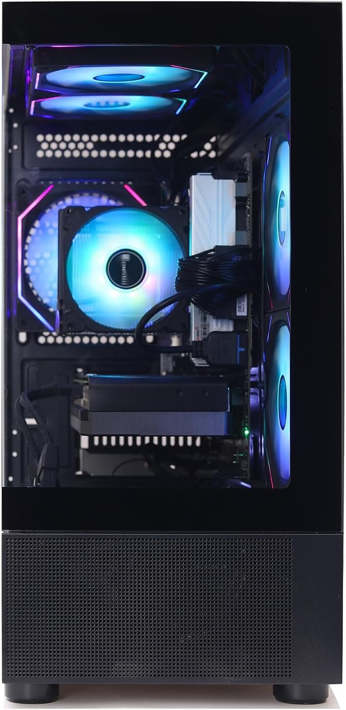 MXZ Gaming PC Computer R5 7500F、RTX4060、8GB*2 DDR4、NVME 1 T、B650、6RGBファン、Windows 11 Proの使用準備完了、ゲーマーデスクトップコンピューター(R5 7500F | RTX4060) - 이미지 4