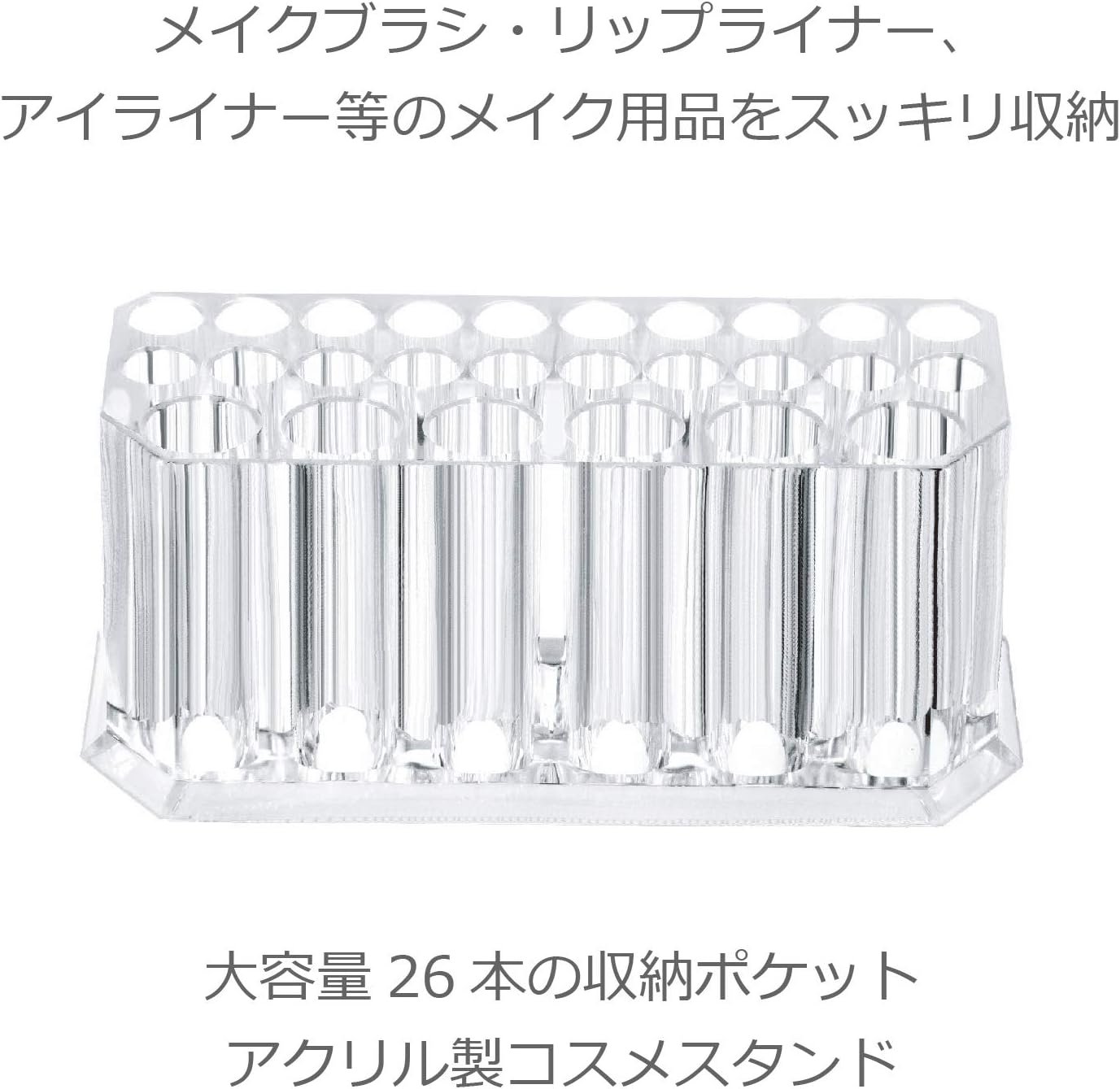 ColorFylcoco COSMETIC STORAGE LARTY CAPIRY MAKEUP PENCIL PEN STAND 26ポケットペンホルダーリップライナーアイライナーメイクアップブラシストレージアクリルホルダーアクリルスタンド - 이미지 2