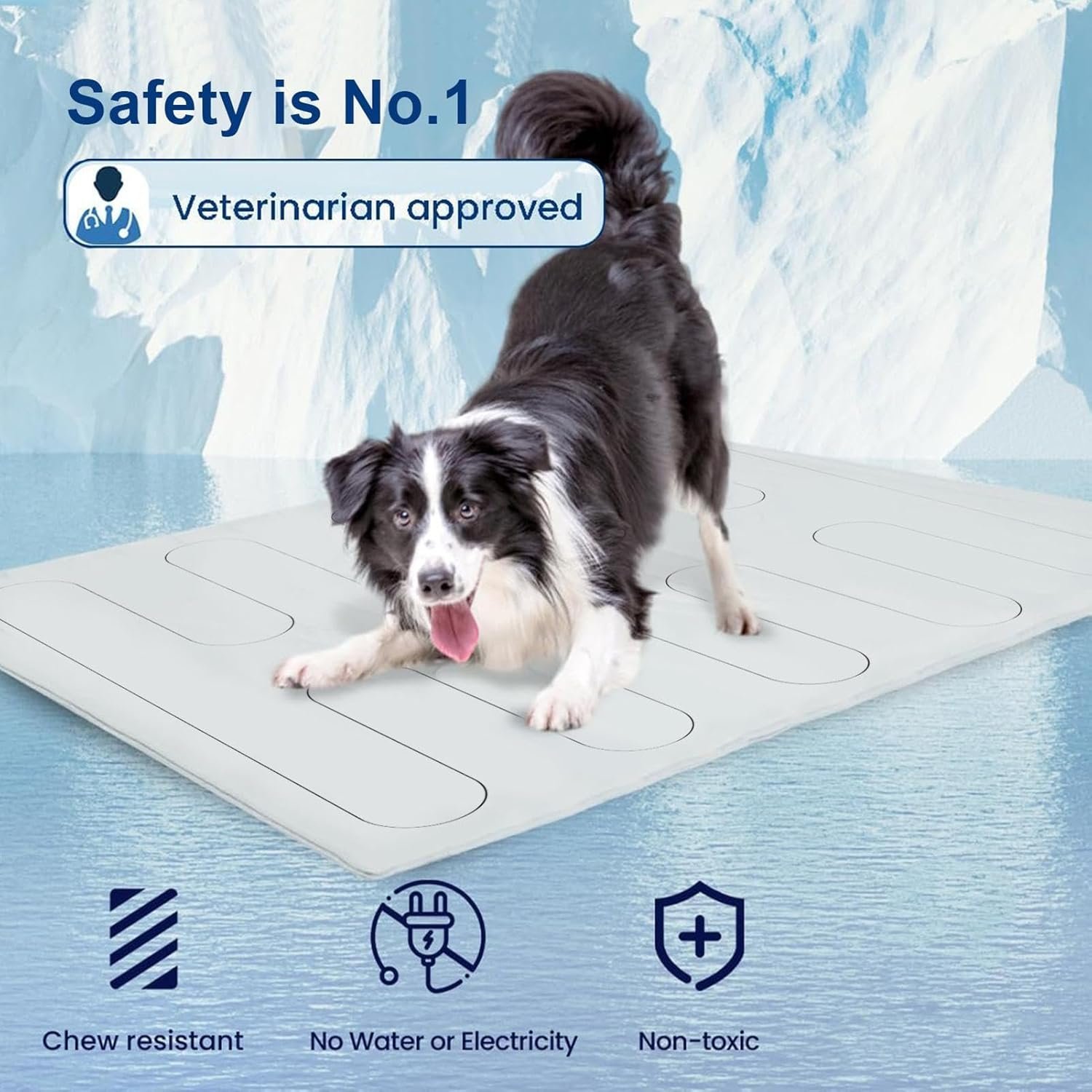 犬冷却マット -ポリエステル防水ペットクールパッド| スクラッチ抵抗性折りたたみ式猫冷却マット、屋内屋外旅行キャンプのためのケージベッド家具をカバー - 이미지 2