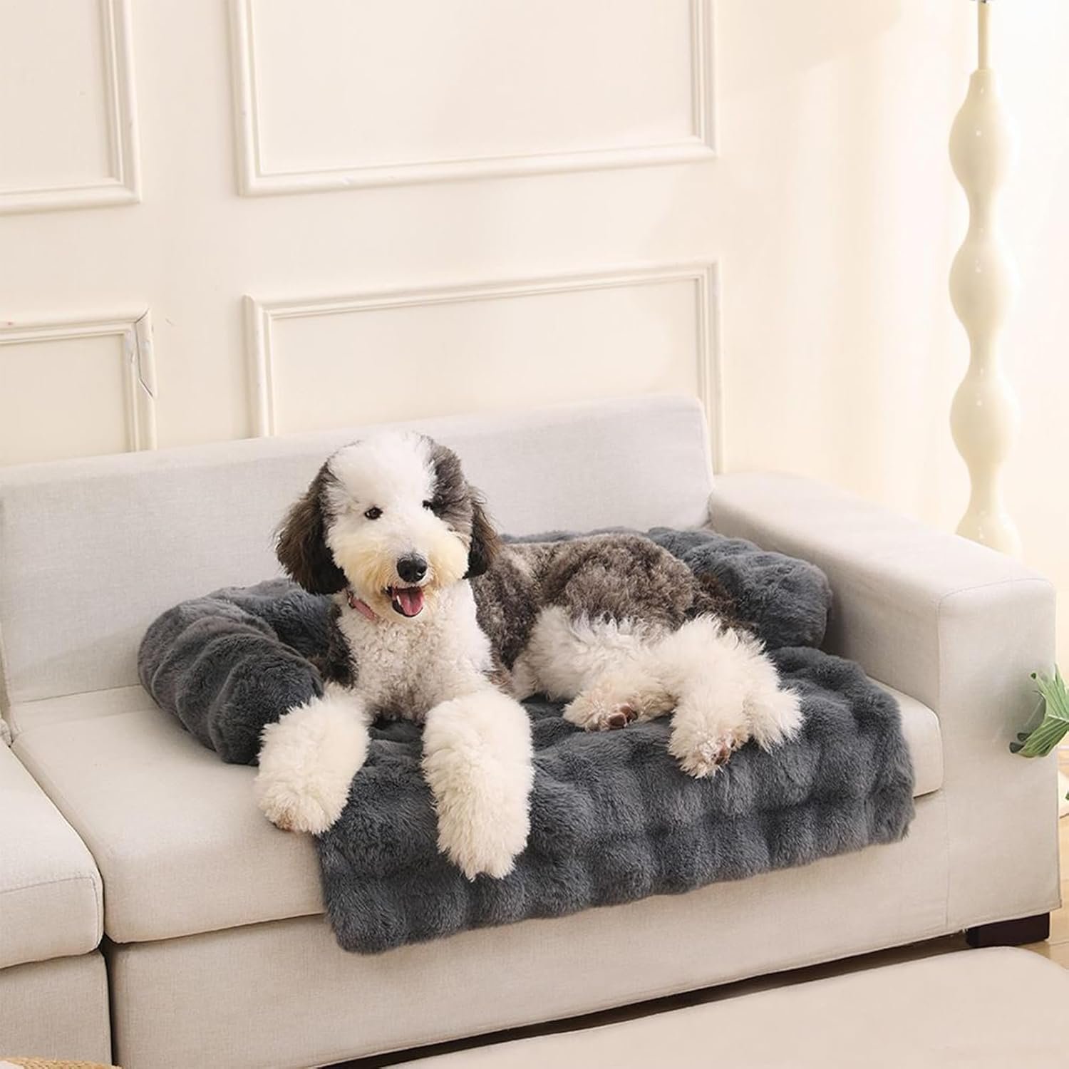 犬のカウチを落ち着かせる -ペットソファプロテクター、洗える家具マット | 快適な屋内休憩ソリューション、居心地の良い夜の睡眠プレイエリアベッドルームリビングルームを備えた取り外し可能なペットベッド毎日のリラクゼーションに使用 - 이미지 2