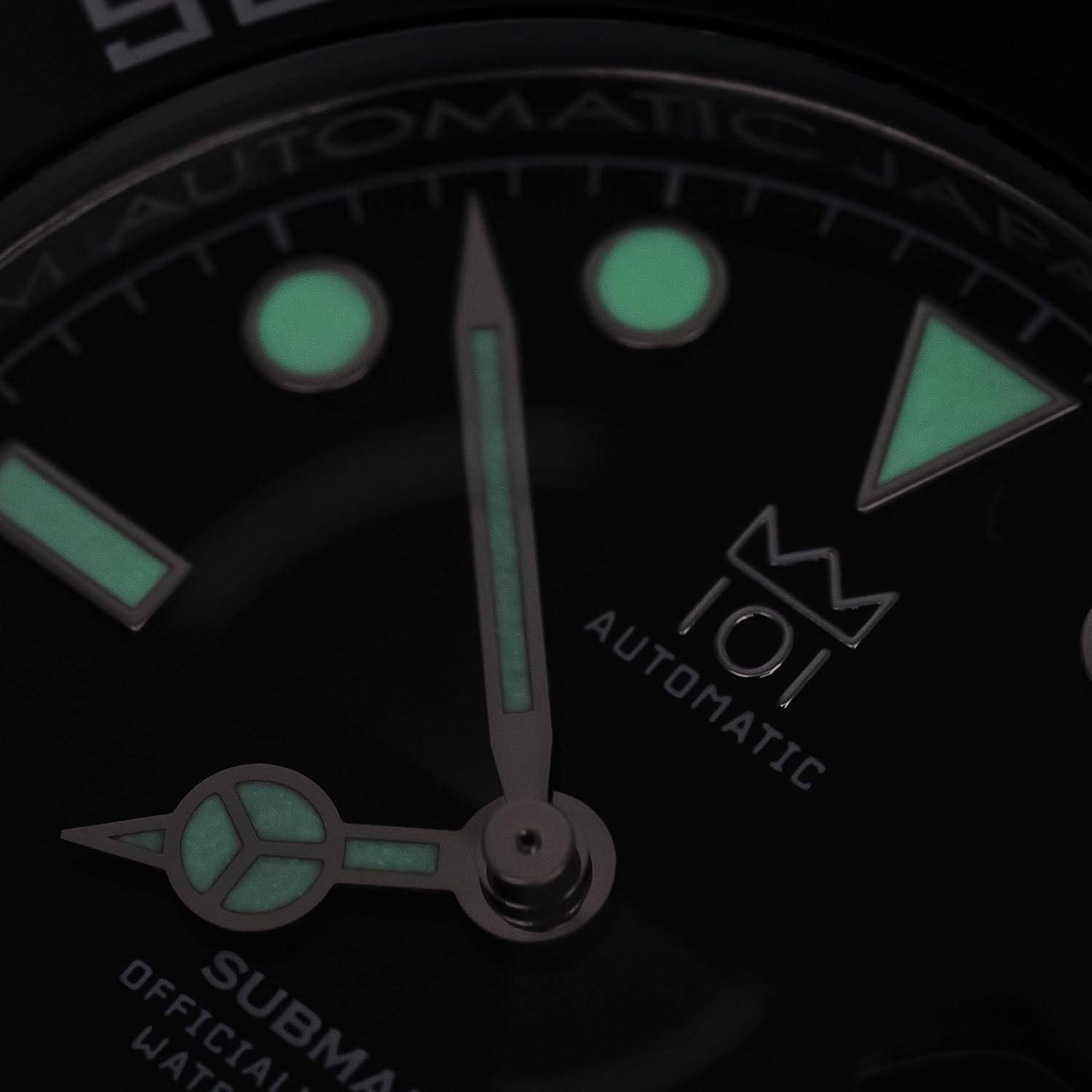 Hyakuichi 101 No.16n Hyakuichi 1.5インチ(38 mm)20 ATM耐水性自動ダイバーウォッチセラミックベゼル非日付メカニカルリストウォッチ自動黒人男性女性ユニセックス、ブラック、クラシック - 이미지 8