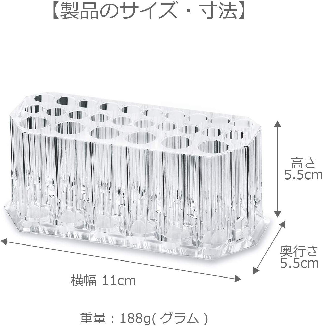 ColorFylcoco COSMETIC STORAGE LARTY CAPIRY MAKEUP PENCIL PEN STAND 26ポケットペンホルダーリップライナーアイライナーメイクアップブラシストレージアクリルホルダーアクリルスタンド - 이미지 5