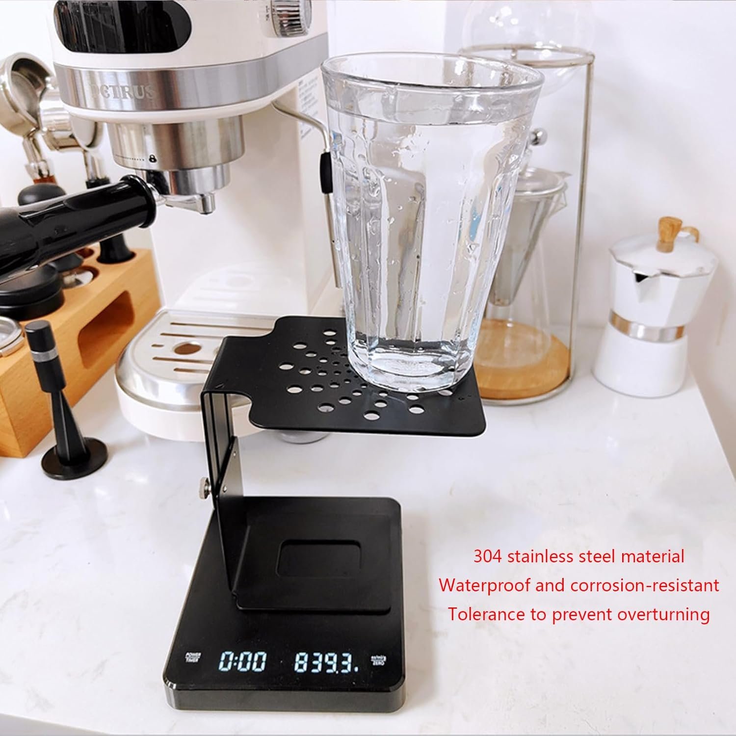 コーヒーラックバルブステム電子スケールスタンドコーヒー保護ラック電子スケールコーヒーマシンのエスプレッソマシンスケールの計量スタンド - 이미지 3