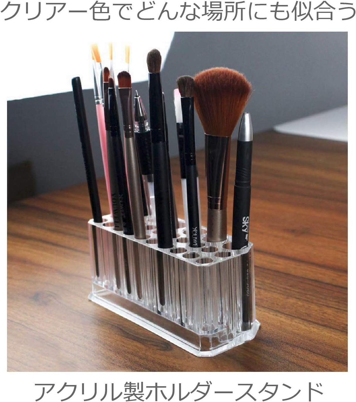 ColorFylcoco COSMETIC STORAGE LARTY CAPIRY MAKEUP PENCIL PEN STAND 26ポケットペンホルダーリップライナーアイライナーメイクアップブラシストレージアクリルホルダーアクリルスタンド - 이미지 8