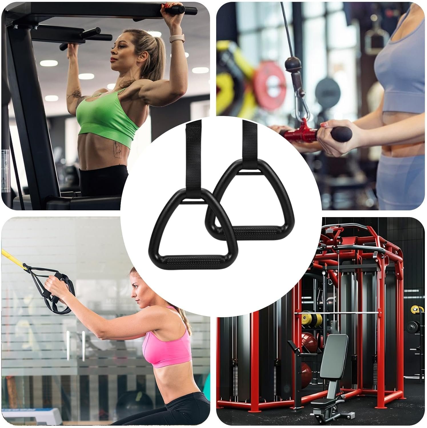 チンニングリング、滑り止め、滑り止めホームプルアップ、家庭ジム家庭ジムワークアウトカーディオ - 이미지 4