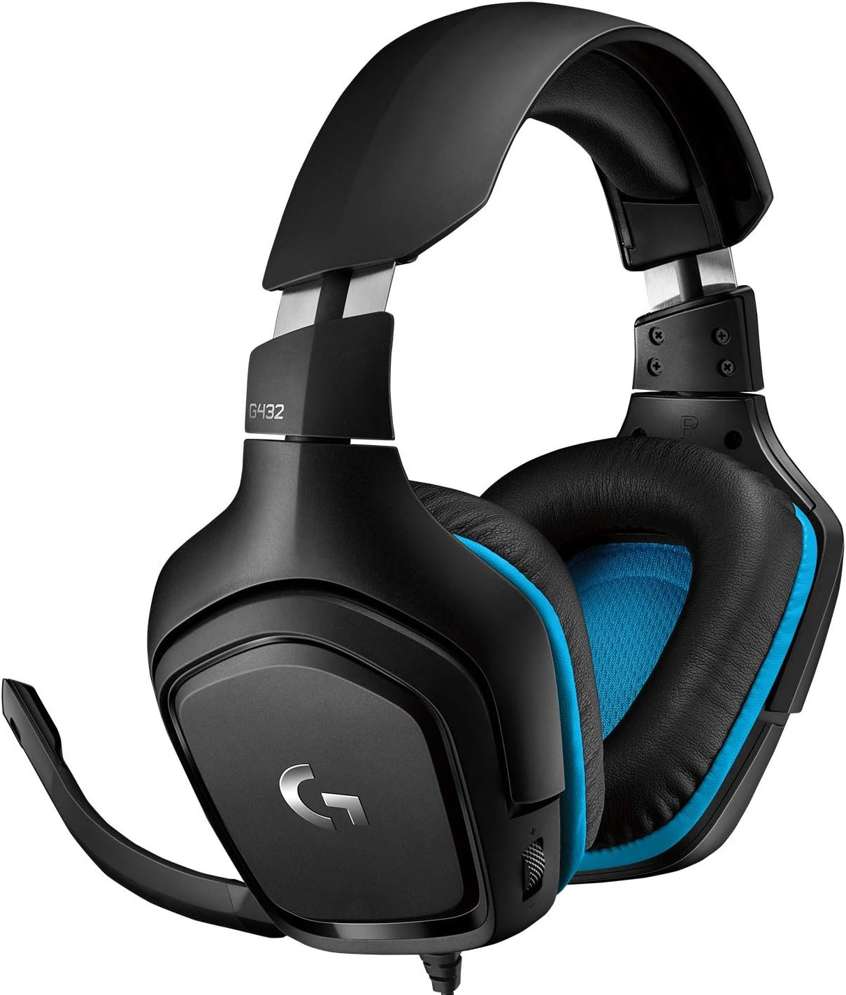 Logitech G432バイノーラルヘッドバンドブラック、青