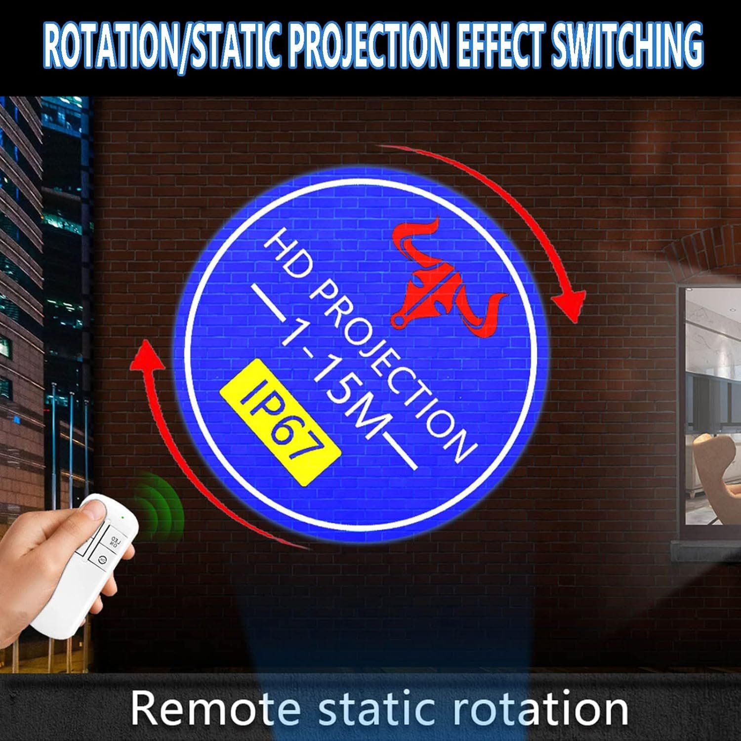 ロゴパターンプロジェクター、50W LED防水ロゴプロジェクションランプIP65、屋内屋外ヤキトリレストランizakayaサインショップロゴ用ロゴ - 이미지 4