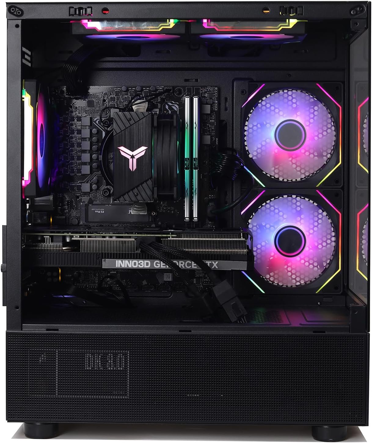 MXZ Gaming PC Computer R5 7500F、RTX4060、8GB*2 DDR4、NVME 1 T、B650、6RGBファン、Windows 11 Proの使用準備完了、ゲーマーデスクトップコンピューター(R5 7500F | RTX4060) - 이미지 5
