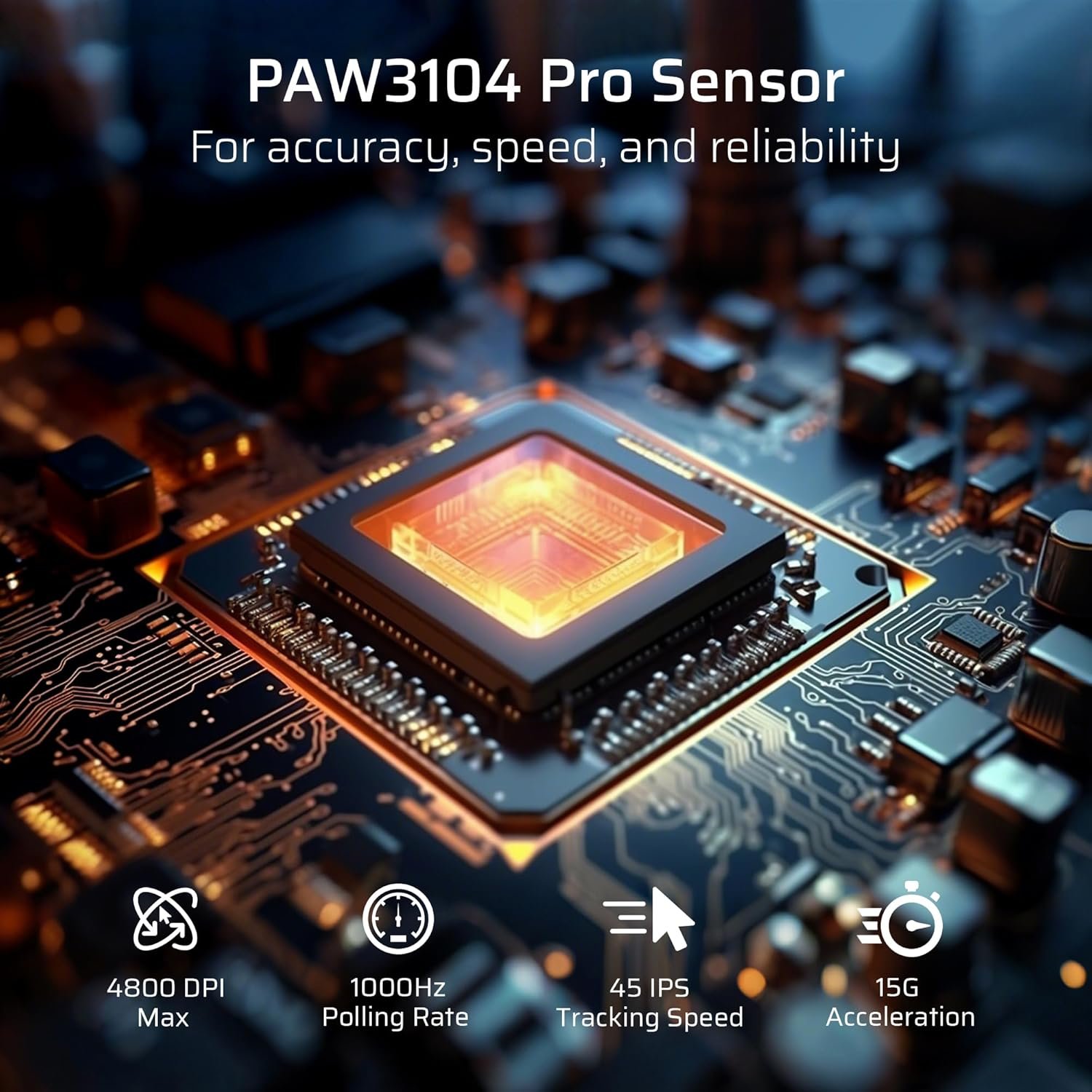 LTC GM023トライモードワイヤレスゲーミングマウス、79G超軽量ハニカム人間工学的ゲーミングマウス、PAW3104センサー、6ステージDPI 4800、6プログラム可能なボタン、プロフェッショナルソフトウェア - 이미지 3