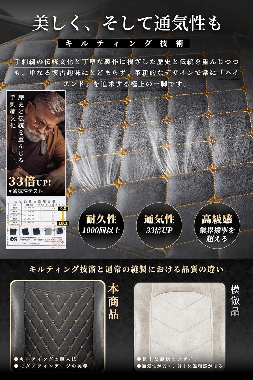 Dowinx Office Chair、ゲームチェア、コンピューターチェア、デスクチェア、リクライニングチェア、拡張可能なオットマン、中世ヨーロッパPUレザー、腰痛機能、腰痛の緩和、調整可能な腰部サポート、グレー - 이미지 4