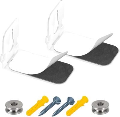 コンクリート用の調整可能なサウンドバーブラケットドライウォールインストールメタルフレーム白い色の調整可能なサウンドバーマウントレンガウォールウッドスタッド