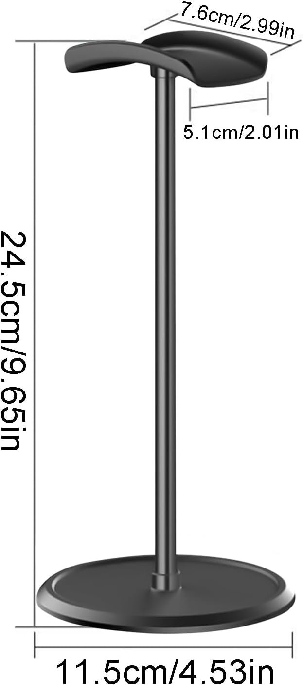 ヘッドフォンスタンド - ヘッドギアハンガー|ヘッドセットディスプレイハンガーラック|イヤホンディスプレイホルダーゲームヘッドギアマウントオーガナイザーPCデスクルームの男性用メンストレージコンピューターボーイズ - 이미지 7