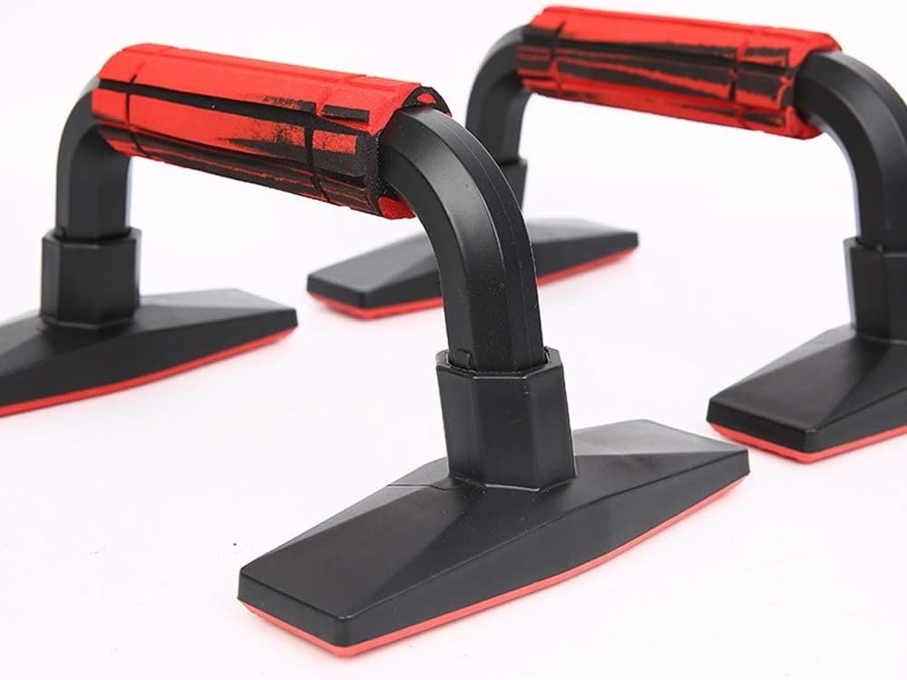 プッシュアップバー男性と女性のためのハンドル付きスタンドフィットネス運動トレーニング機器を押し上げます筋力トレーニングボディトレーニングダイエット(色:赤、サイズ:フリーサイズ) - 이미지 3