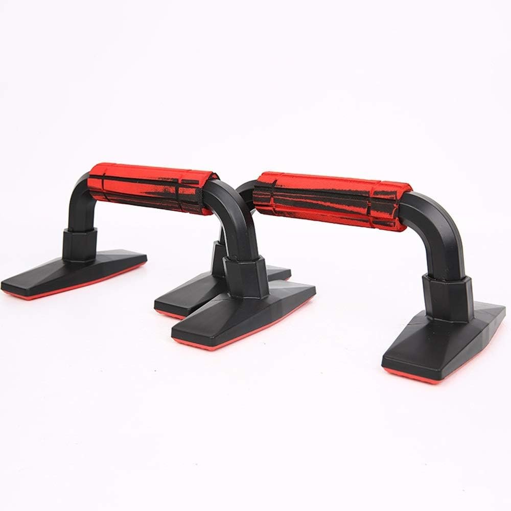 プッシュアップバー男性と女性のためのハンドル付きスタンドフィットネス運動トレーニング機器を押し上げます筋力トレーニングボディトレーニングダイエット(色:赤、サイズ:フリーサイズ)