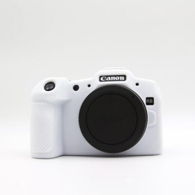 カメラケースカメラケースeosr8用 -保護シリコンデジタル一眼レフスキンカバー、取り外し可能なケージ、耐衝撃、防塵（白）