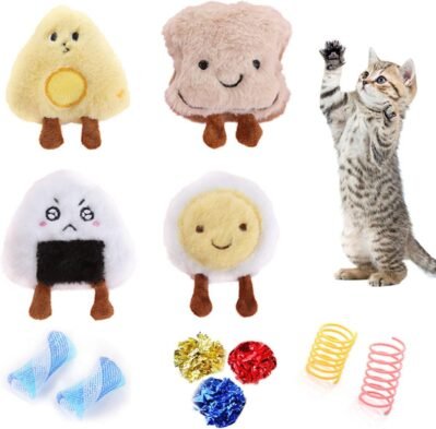 Symhobby Cat Toy、人気の、猫の遊び、猫のチーカー、かわいい猫のおもちゃ、運動不足、ストレスの緩和、12個
