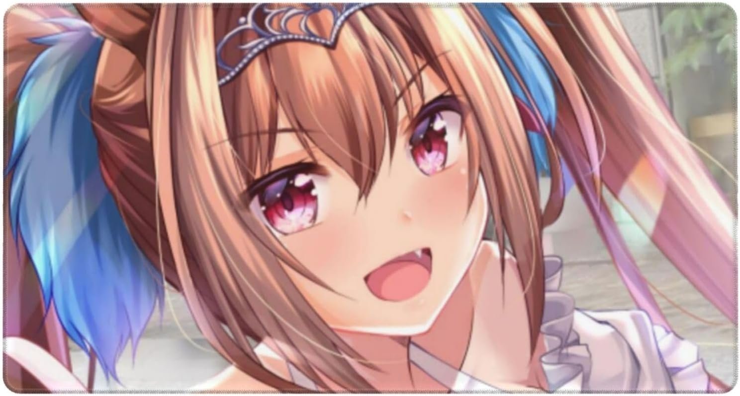 デスクマット、ダイワスカーレットホースの娘、大きなデスクパッド、滝忌避剤、マウスパッド、セクシーなキャラクター、ゴムゲーム、ゲーム用のキーボードパッド、オフィスまたは家庭用デスク保護コンピューターマットアンチスリップ互換性のあるオフィス用の液体 /熱 /ダストプルーフ互換性のあるマウスマウス多機能イージーケア機能エッジステッチ40*75CM