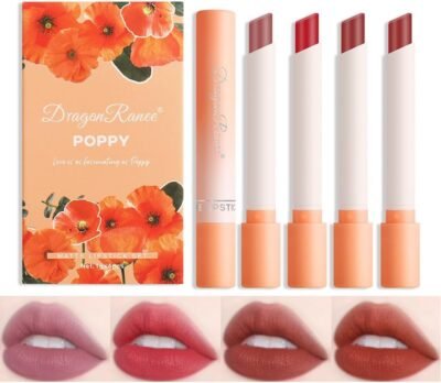 4の口紅セット、口紅セット、タバコの口紅、ノンスティックリップスティック、複数の色のオプション、かわいい口紅、持ち運びが簡単、かわいいリップメイク、高色、肌の色合い、強いもの、強力