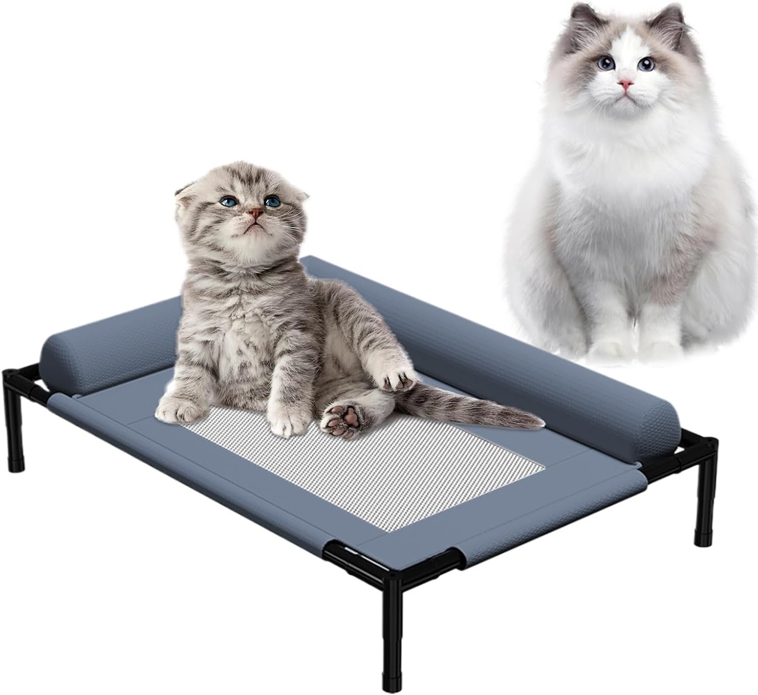 犬のベッドベッド、高架犬のベッド、枕と| 猫の屋内キャンプパティオサンバストレーニングトレーニング用の取り外し可能なペット家具 - 이미지 7