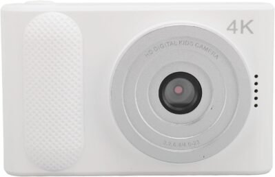 4Kデジタルカメラ、48MP HDポケットマイクロSLRカメラ16xデジタルズーム、2.4 “TFTスクリーン旅行写真VLOG用のコンパクトな小さなカメラ（白）