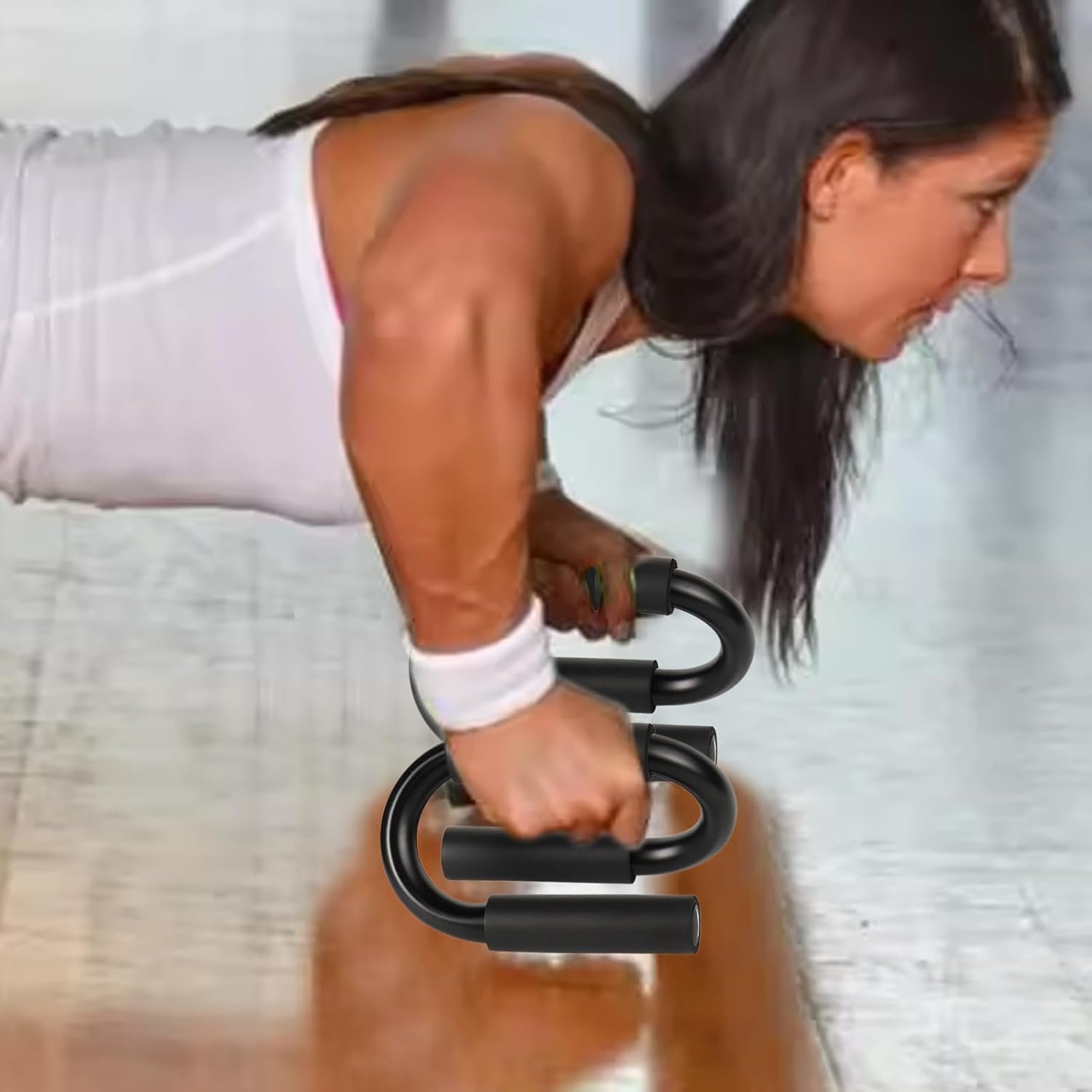 プッシュアップハンドル - 滑り止めのプッシュアップスタンド、フォームグリップバー|ホームフロアジムエクササイズルーチンでの胸部腕の肩の筋肉トレーニングのための快適なサポートグリップを備えたフィットネストレーニング機器 - 이미지 5